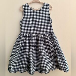 Cat and Jack Navy Blue Gingham Dress | Size 5T | Excellent Condition